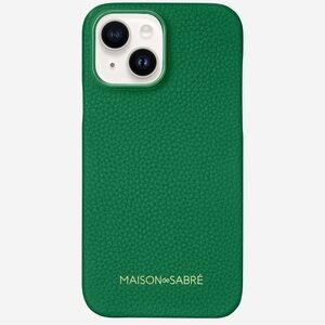 NEW Maison de Sabre’ Green Leather iPhone 15 Case